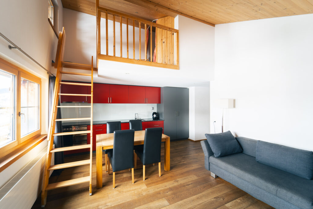 Holiday apartment at Hotel Alpina Brigels with fully equipped kitchen