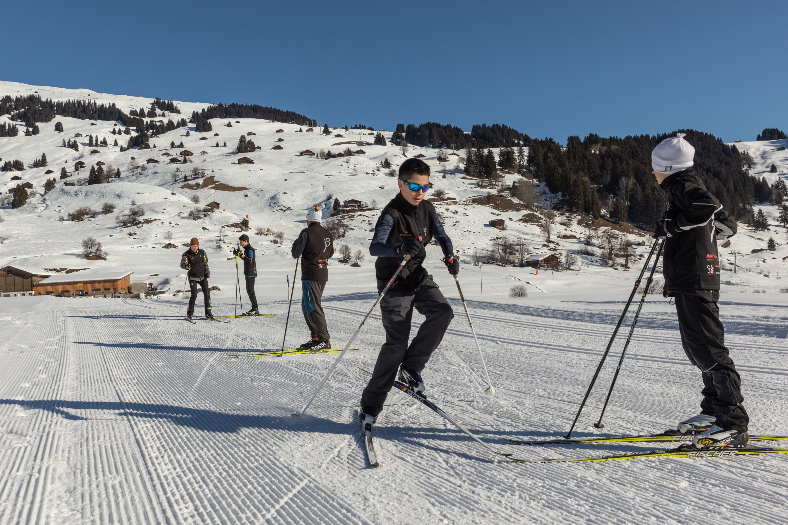 Cross-country skiing in Breil Brigels on the most scenic trails