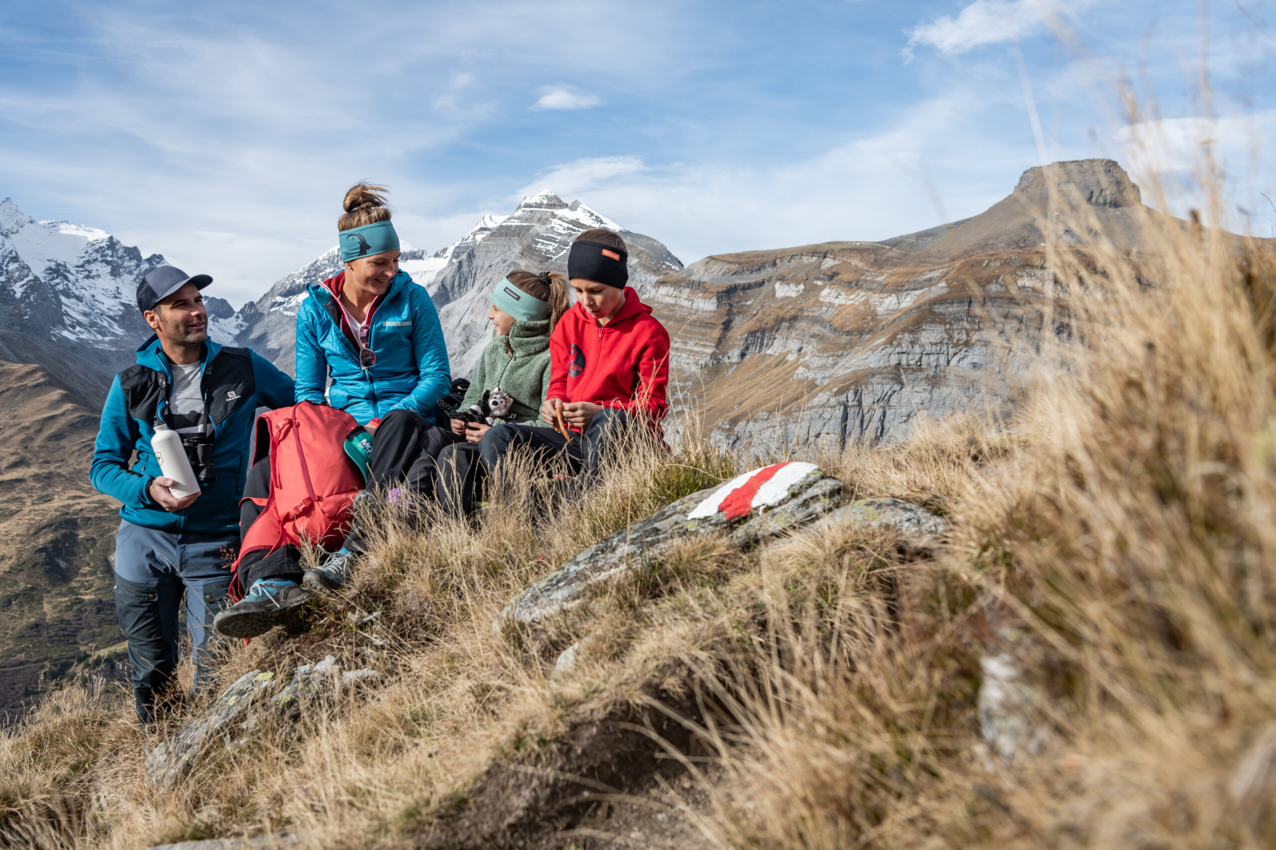 Hiking with the family in Breil Brigels to the Bifertenhütte